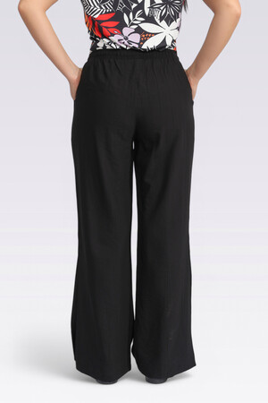 30270 BELİ LASTİKLİ RAHAT KESİM GENİŞ PAÇA PANTOLON - 8