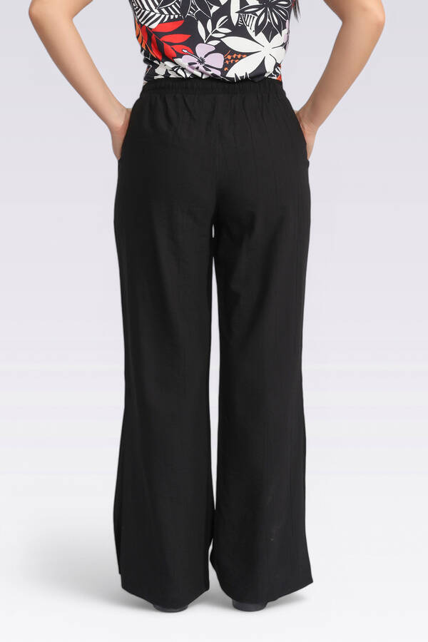 30270 BELİ LASTİKLİ RAHAT KESİM GENİŞ PAÇA PANTOLON - 8