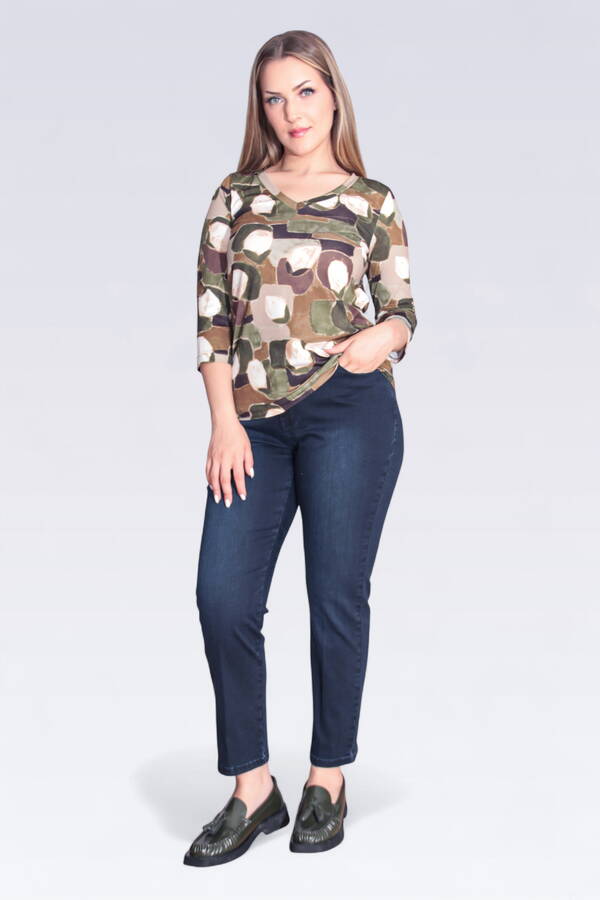 30296 DAR PAÇA BİLEK BOY KOT PANTOLON - 1